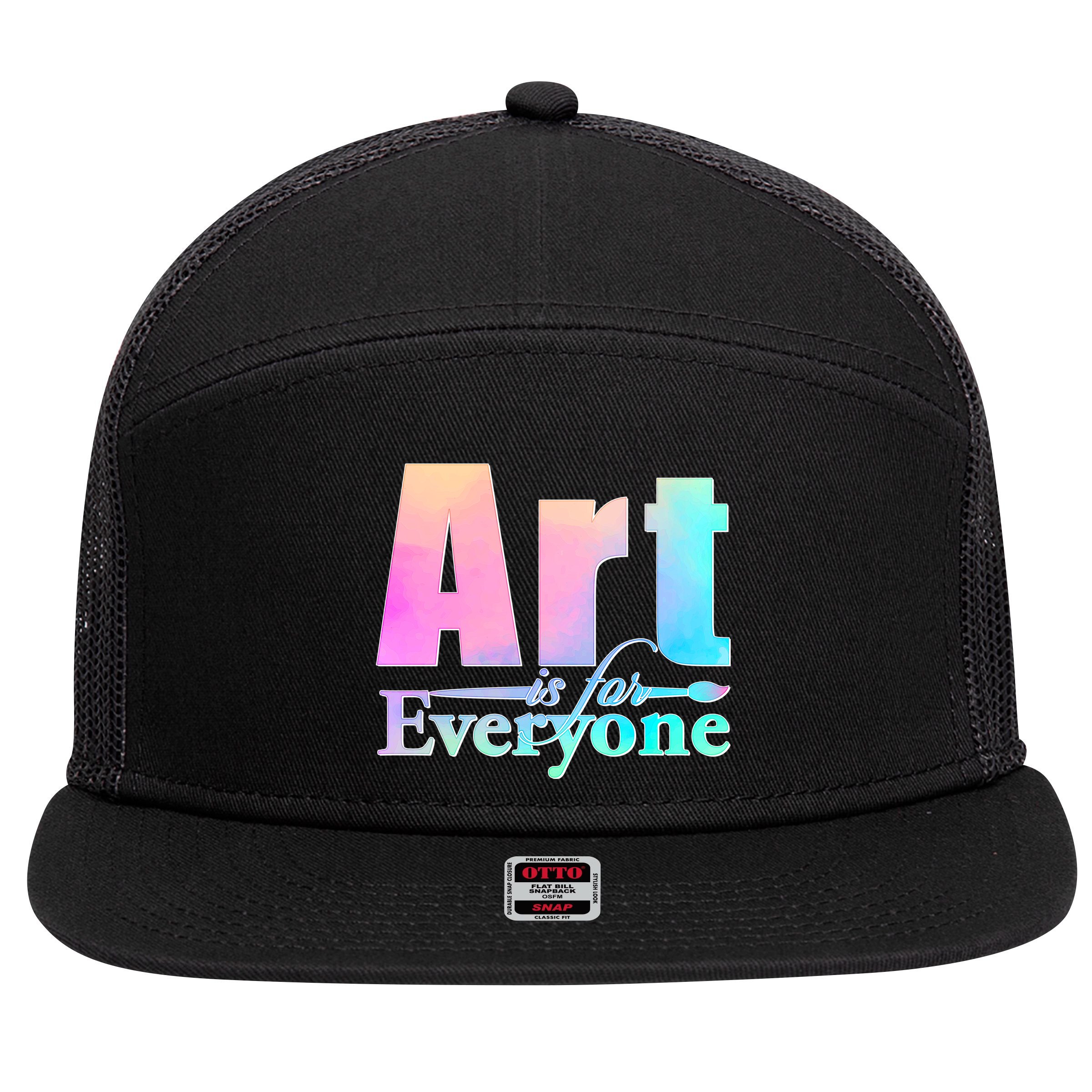 Art Is For Everyone 7 Panel Mesh Trucker Snapback Hat