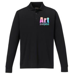 Art Is For Everyone Performance Long Sleeve Polo