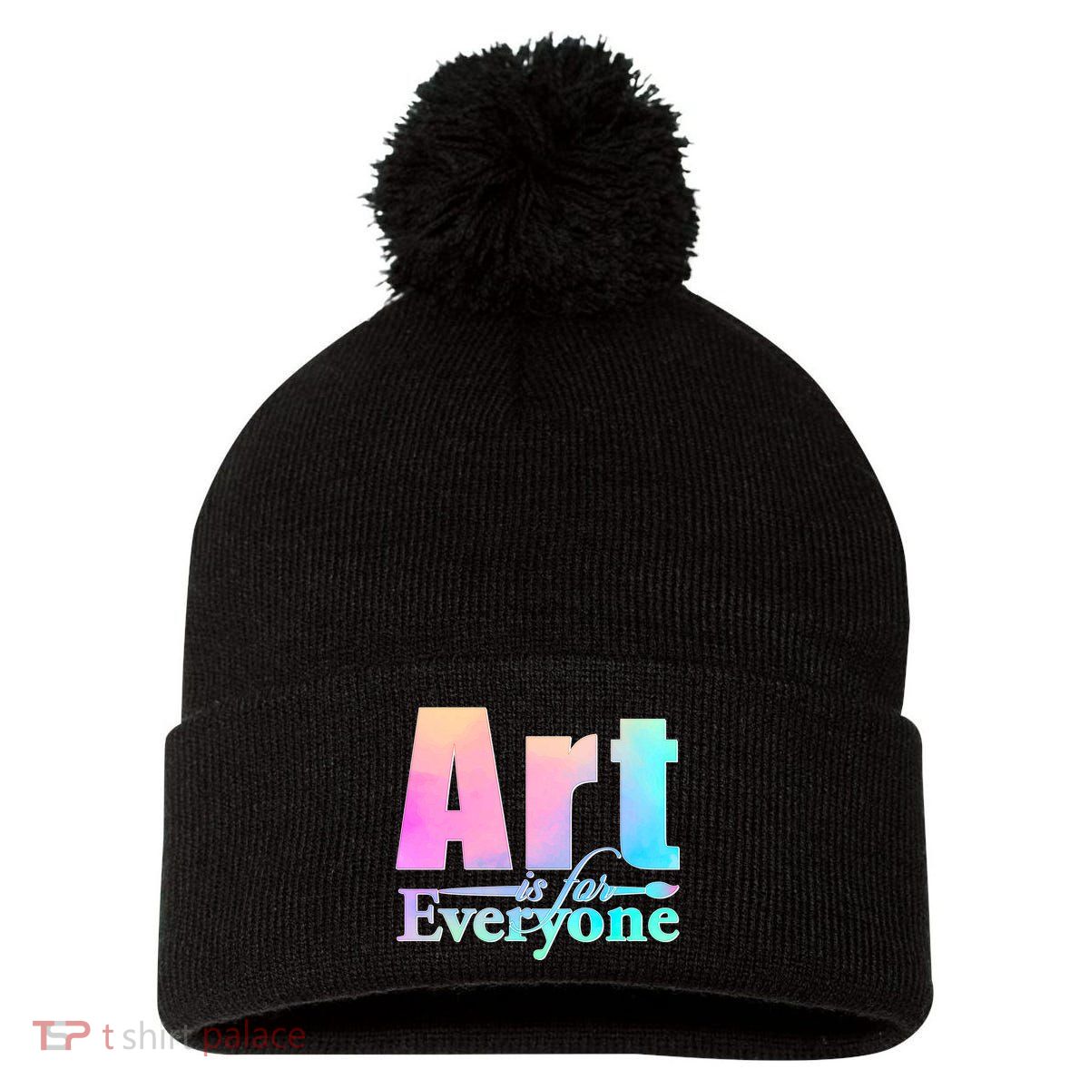 Art Is For Everyone Pom Pom 12in Knit Beanie
