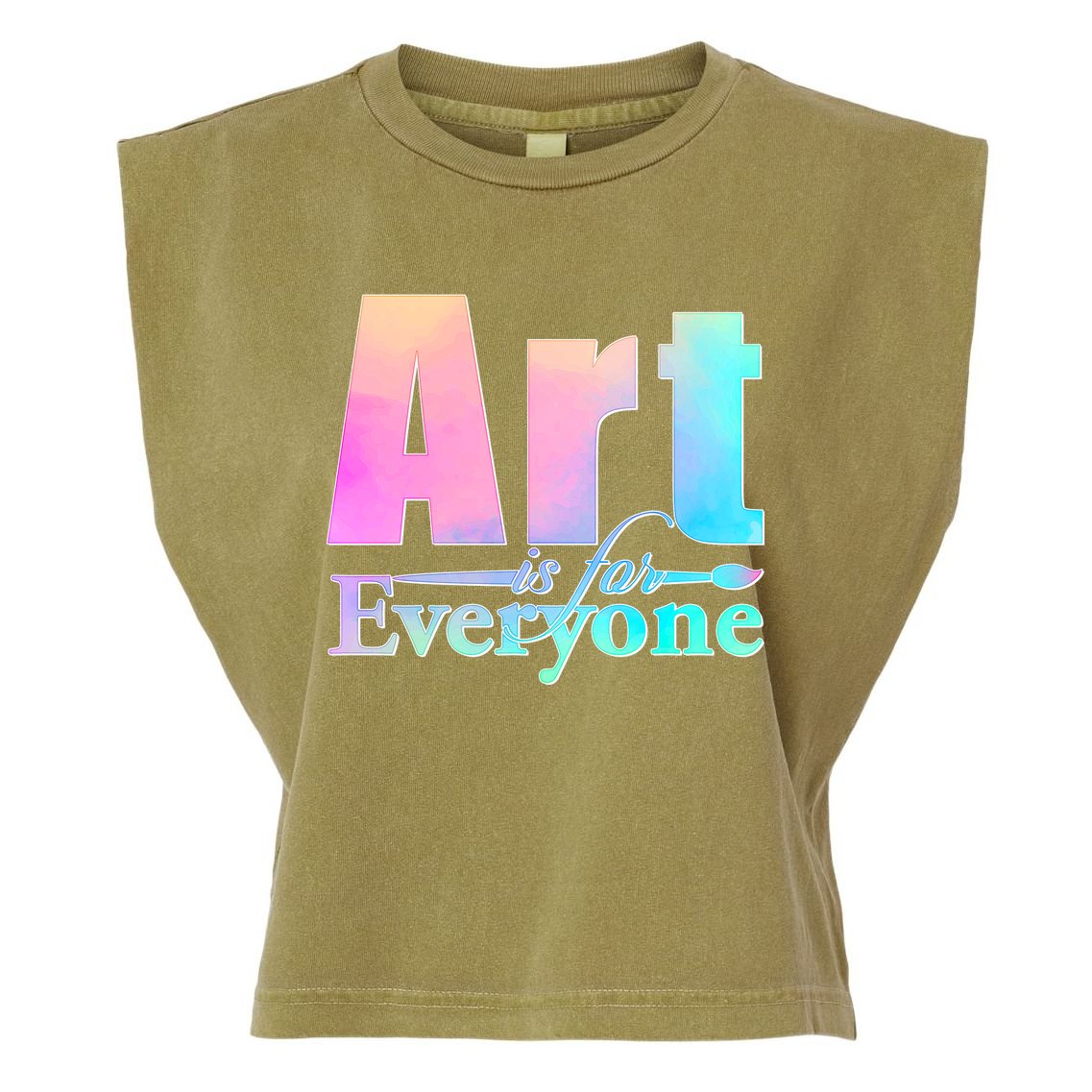 Art Is For Everyone Garment-Dyed Women's Muscle Tee