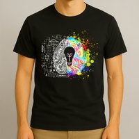Art of Science Colorful Brain T-Shirt