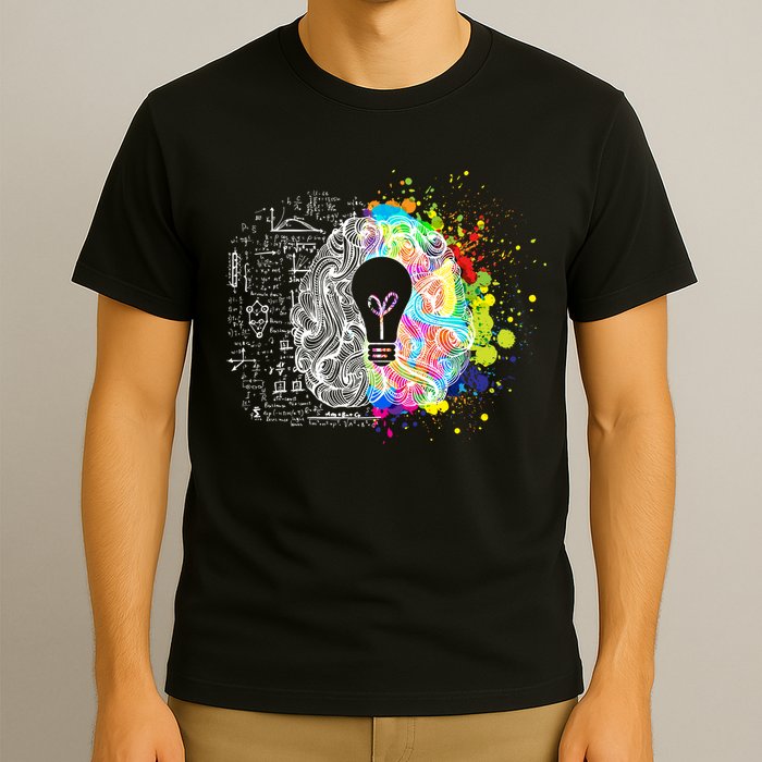 Art of Science Colorful Brain T-Shirt