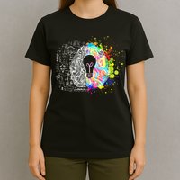 Art of Science Colorful Brain T-Shirt