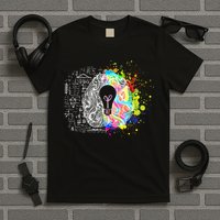 Art of Science Colorful Brain T-Shirt