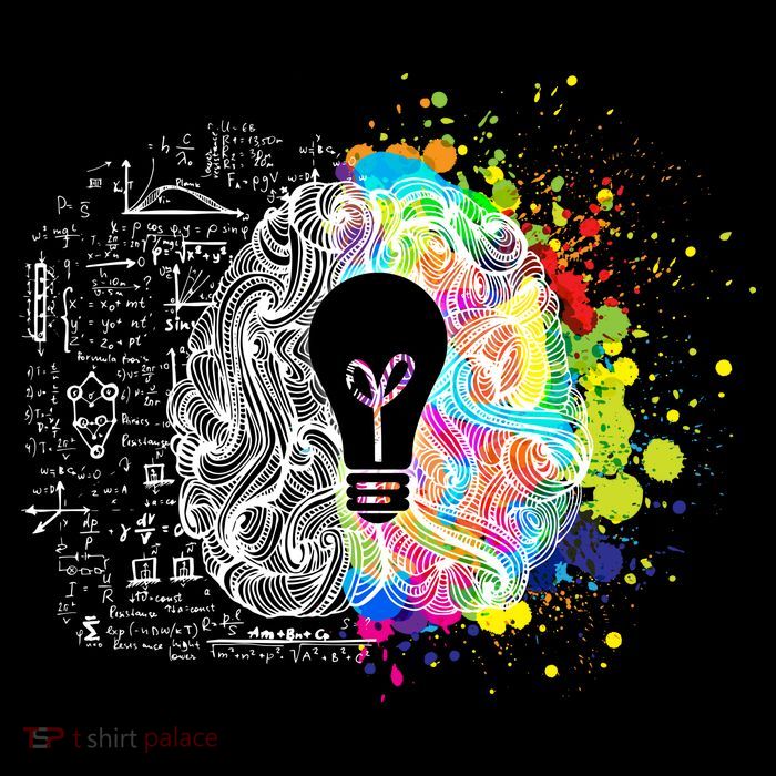Art of Science Colorful Brain Drawstring Bag