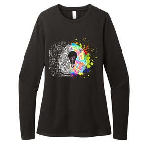 Art of Science Colorful Brain Womens CVC Long Sleeve Shirt