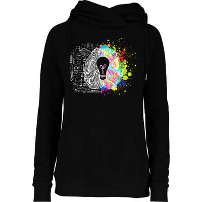 Art of Science Colorful Brain Womens Funnel Neck Pullover Hood