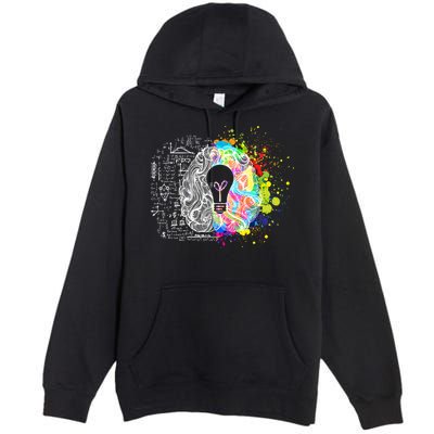 Art of Science Colorful Brain Premium Pullover Hoodie