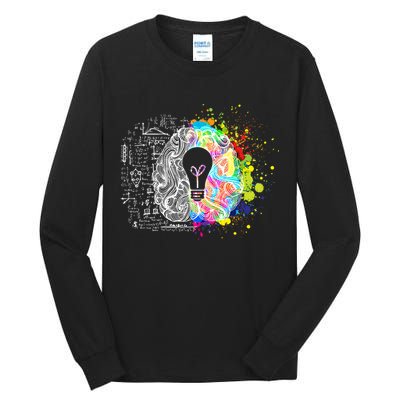 Art of Science Colorful Brain Tall Long Sleeve T-Shirt