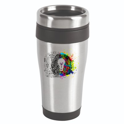 Art of Science Colorful Brain 16oz Travel Tumbler