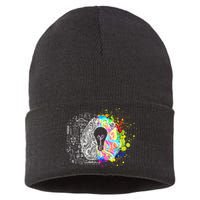 Art of Science Colorful Brain Sustainable Knit Beanie