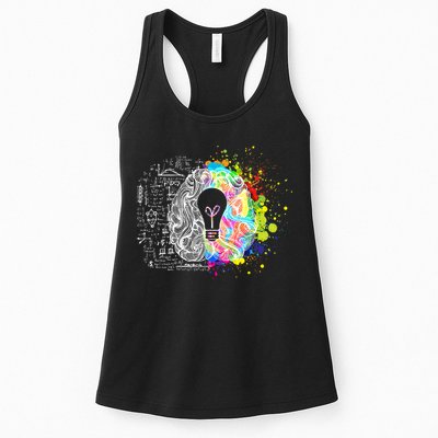 Art of Science Colorful Brain Womens Tank Top