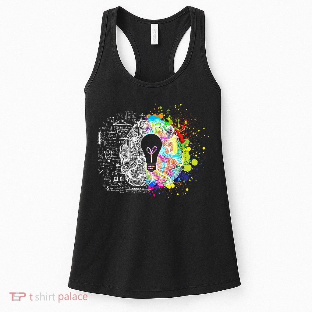 Art of Science Colorful Brain Womens Tank Top