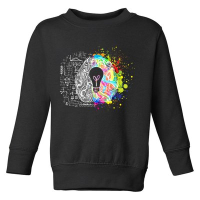 Art of Science Colorful Brain Toddler Sweatshirt