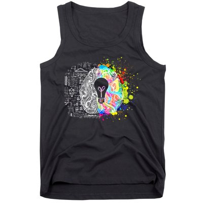 Art of Science Colorful Brain Tank Top