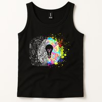 Art of Science Colorful Brain Tank Top