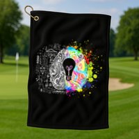 Art of Science Colorful Brain Golf Towel