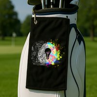 Art of Science Colorful Brain Golf Towel