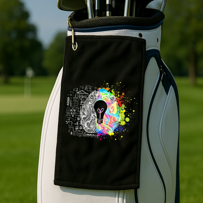 Art of Science Colorful Brain Golf Towel