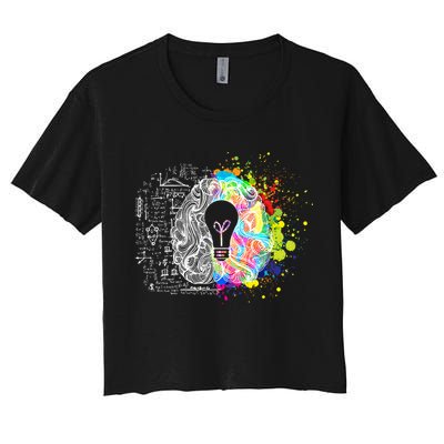 Art of Science Colorful Brain Crop Top