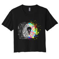 Art of Science Colorful Brain Crop Top