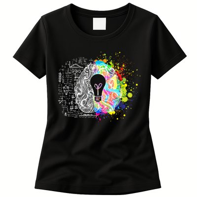 Art of Science Colorful Brain Womens T-Shirt