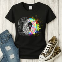Art of Science Colorful Brain Womens T-Shirt