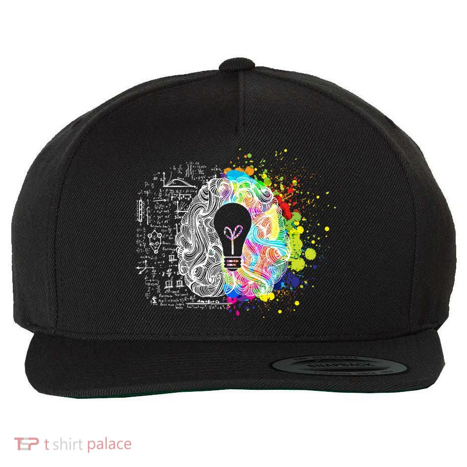 Art of Science Colorful Brain Wool Snapback Cap