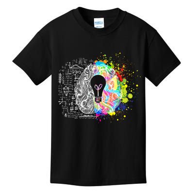 Art of Science Colorful Brain Kids T-Shirt