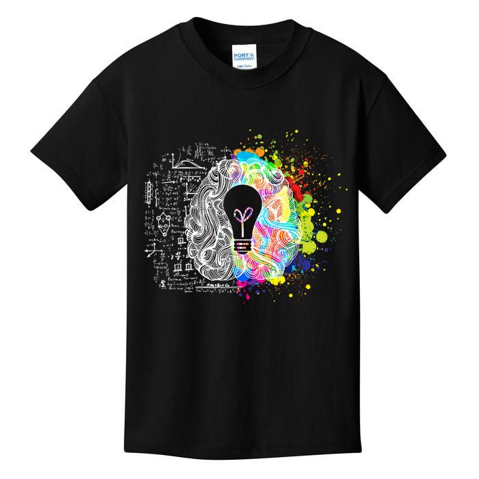 Art of Science Colorful Brain Kids T-Shirt