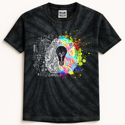 Art of Science Colorful Brain Kids Tie-Dye T-Shirt