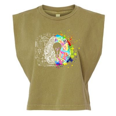 Art of Science Colorful Brain Garment-Dyed Women's Muscle Tee