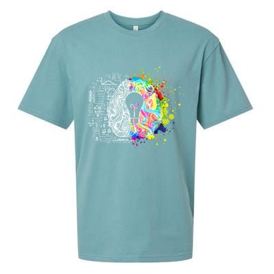 Art of Science Colorful Brain Sueded Cloud Jersey T-Shirt