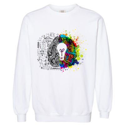 Art of Science Colorful Brain Garment-Dyed Sweatshirt