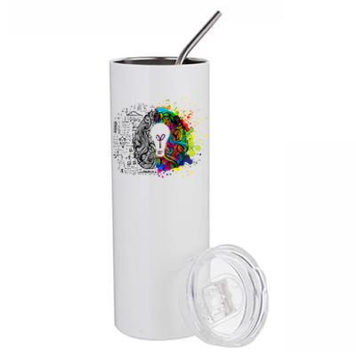 Art of Science Colorful Brain Stainless Steel Tumbler