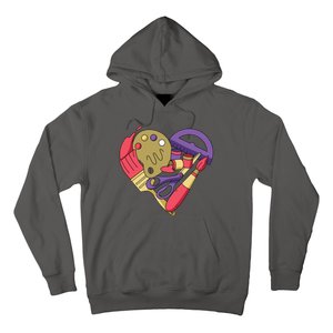 Art Supplies Heart Hoodie