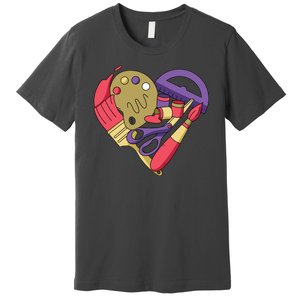 Art Supplies Heart Premium T-Shirt