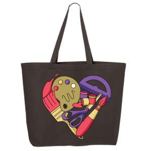 Art Supplies Heart 25L Jumbo Tote