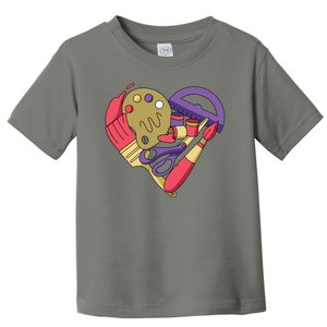 Art Supplies Heart Toddler T-Shirt