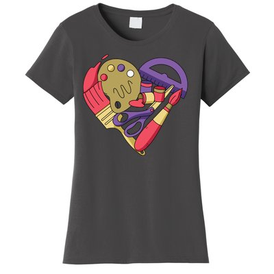 Art Supplies Heart Women's T-Shirt