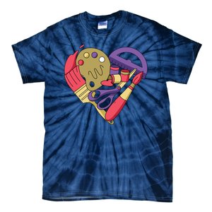 Art Supplies Heart Tie-Dye T-Shirt