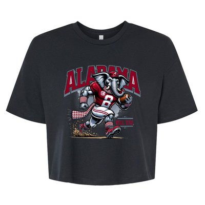 Alabama Roll Tide Football Bella+Canvas Jersey Crop Tee