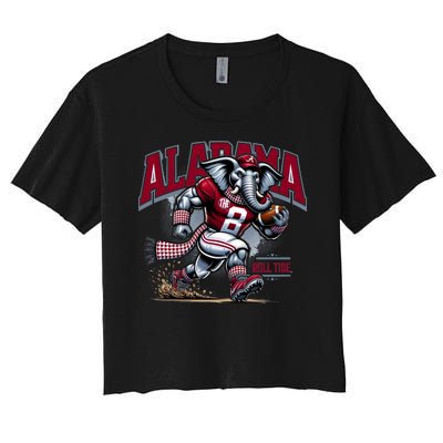 Alabama Roll Tide Football Women's Crop Top Tee