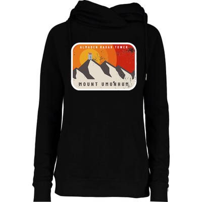 Almaden Radar Tower Mount Umunhum Womens Funnel Neck Pullover Hood