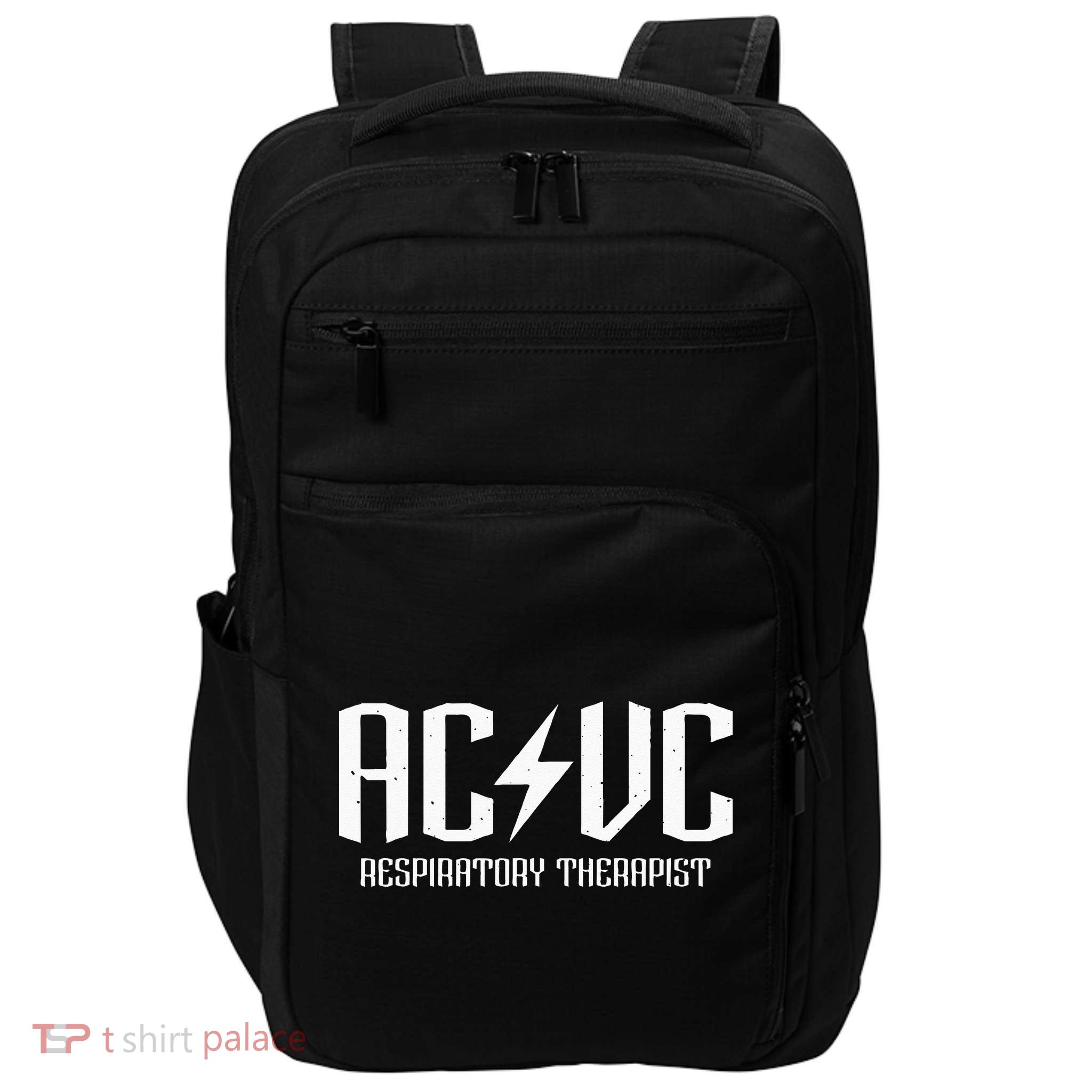 ACVC Respiratory Therapist Funny Vent Settings RT Student Impact Tech Backpack