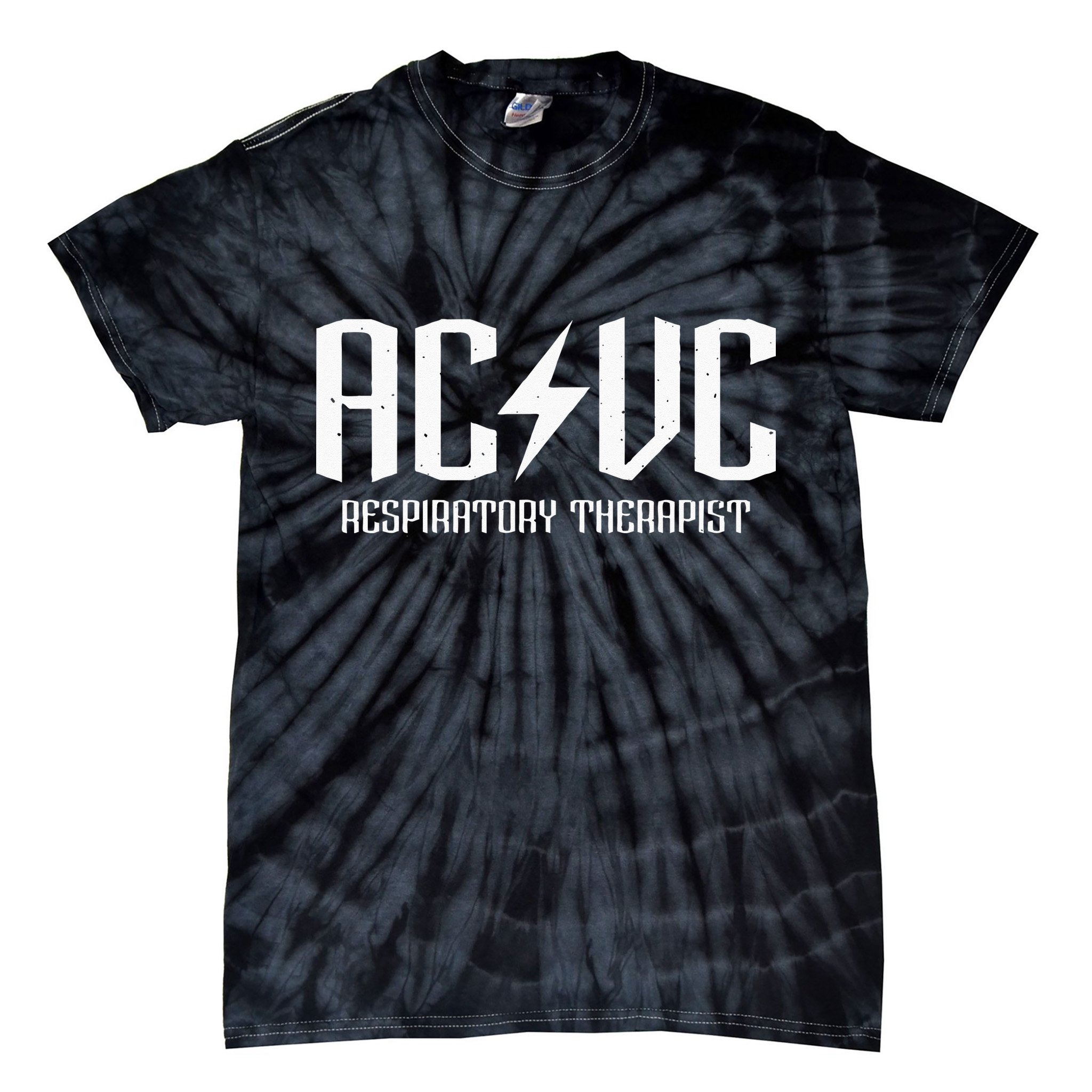 ACVC Respiratory Therapist Funny Vent Settings RT Student Tie-Dye T-Shirt