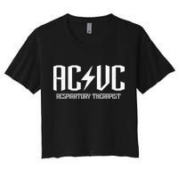 ACVC Respiratory Therapist Funny Vent Settings RT Student Women's Crop Top Tee