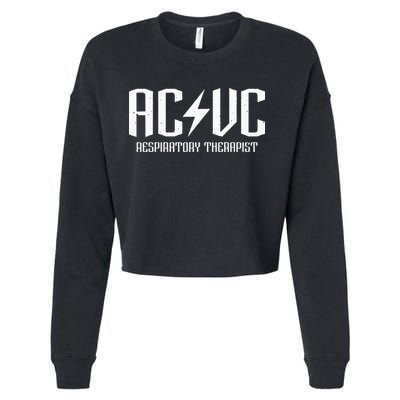 ACVC Respiratory Therapist Funny Vent Settings RT Student Cropped Pullover Crew