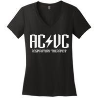 ACVC Respiratory Therapist Funny Vent Settings RT Student Women's V-Neck T-Shirt