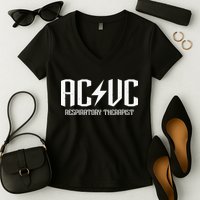 ACVC Respiratory Therapist Funny Vent Settings RT Student Women's V-Neck T-Shirt